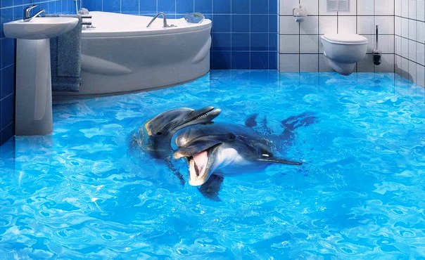 Дельфины в ванной